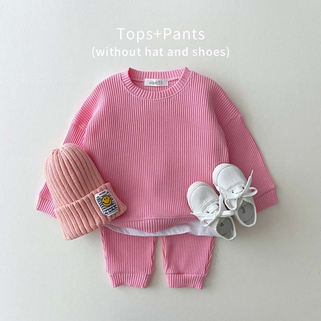 Korean Cotton Knitted Kids Co-ord Set