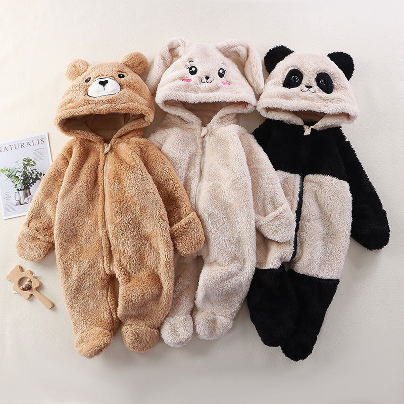 Bear Hooded Footed Jumpsuit