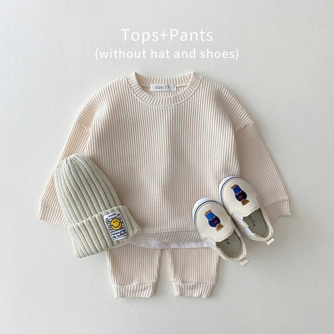 Korean Cotton Knitted Kids Co-ord Set