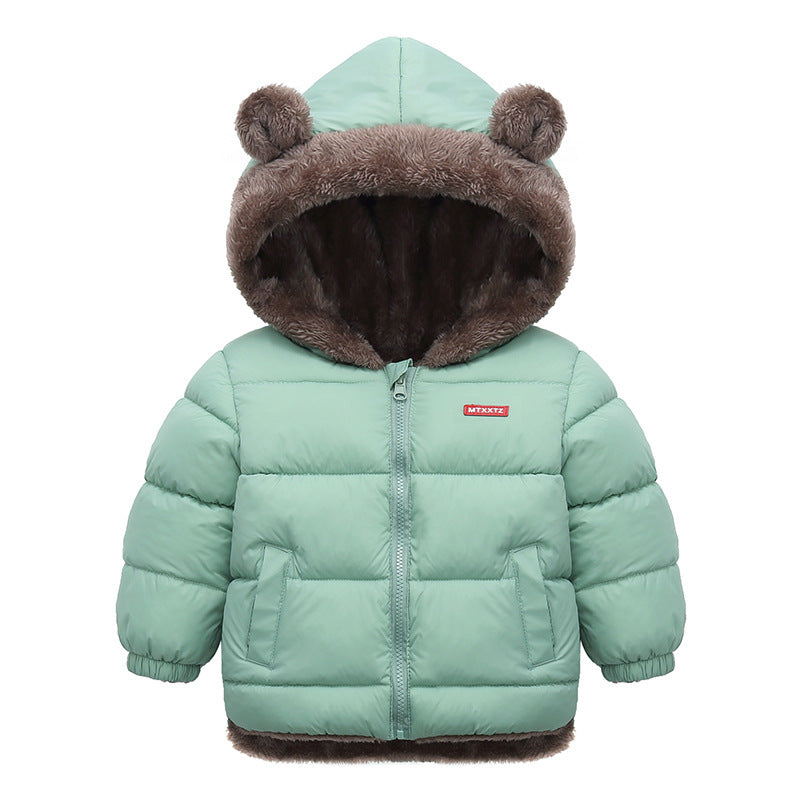 Children's Thick Hooded Fleece Coat