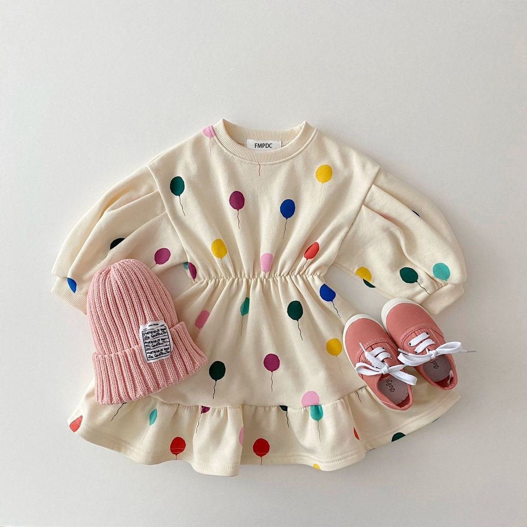 Multi-Dotted Hooded Cotton Co-ord Set for Kids