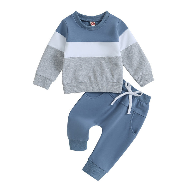 Contrast Color 2pcs Co-ord Sets for Baby Boy