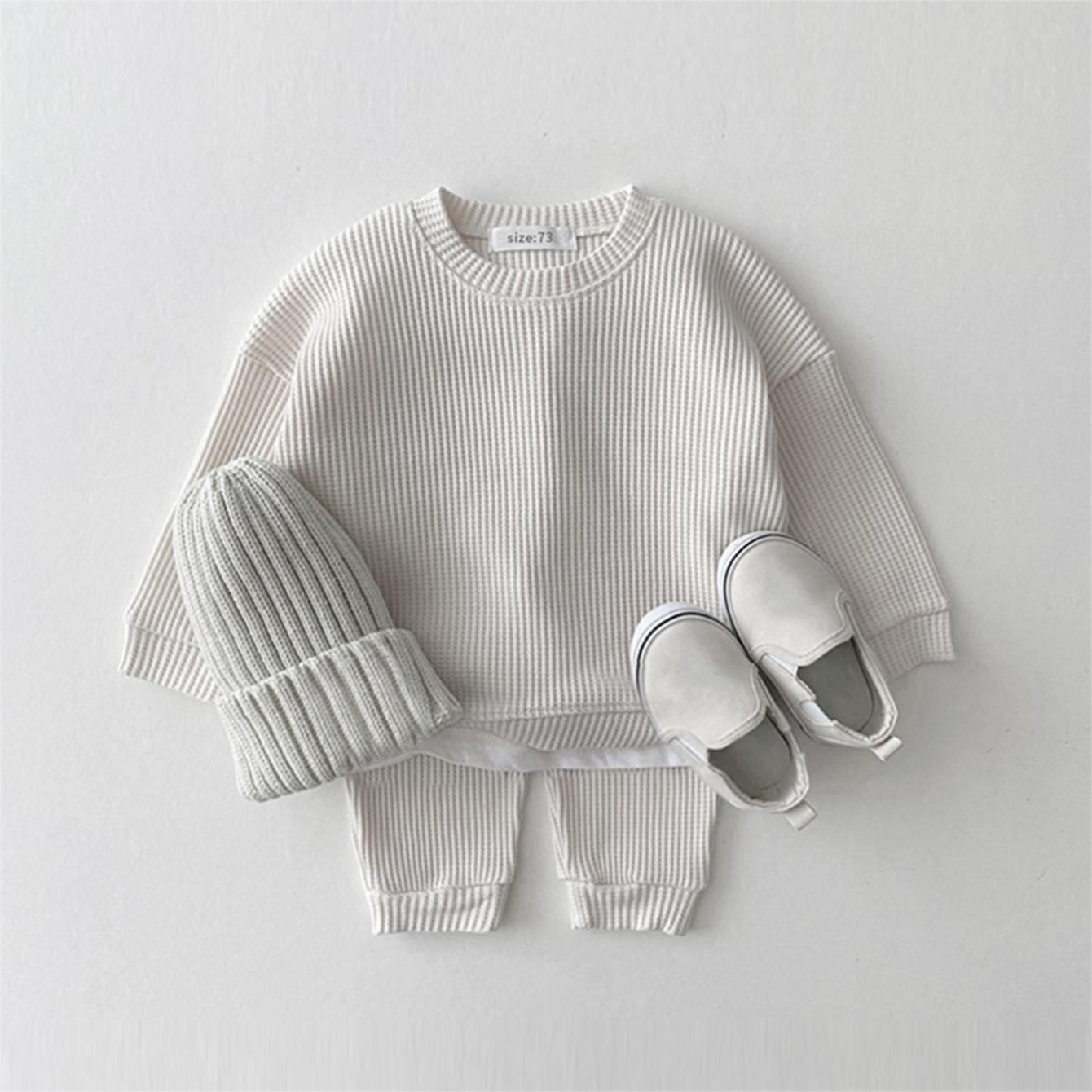 Korean Cotton Knitted Kids Co-ord Set