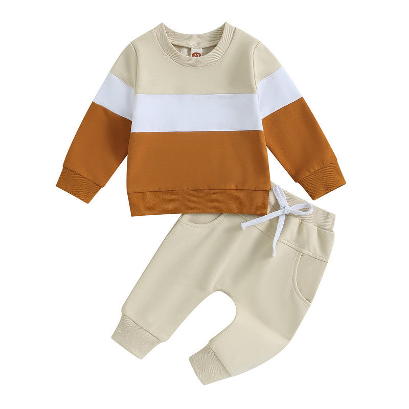 Contrast Color 2pcs Co-ord Sets for Baby Boy