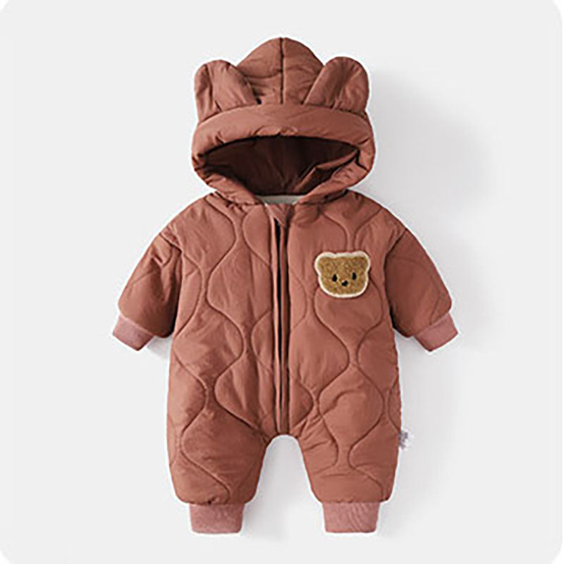 Thick Cartoon Bear Infant Romper