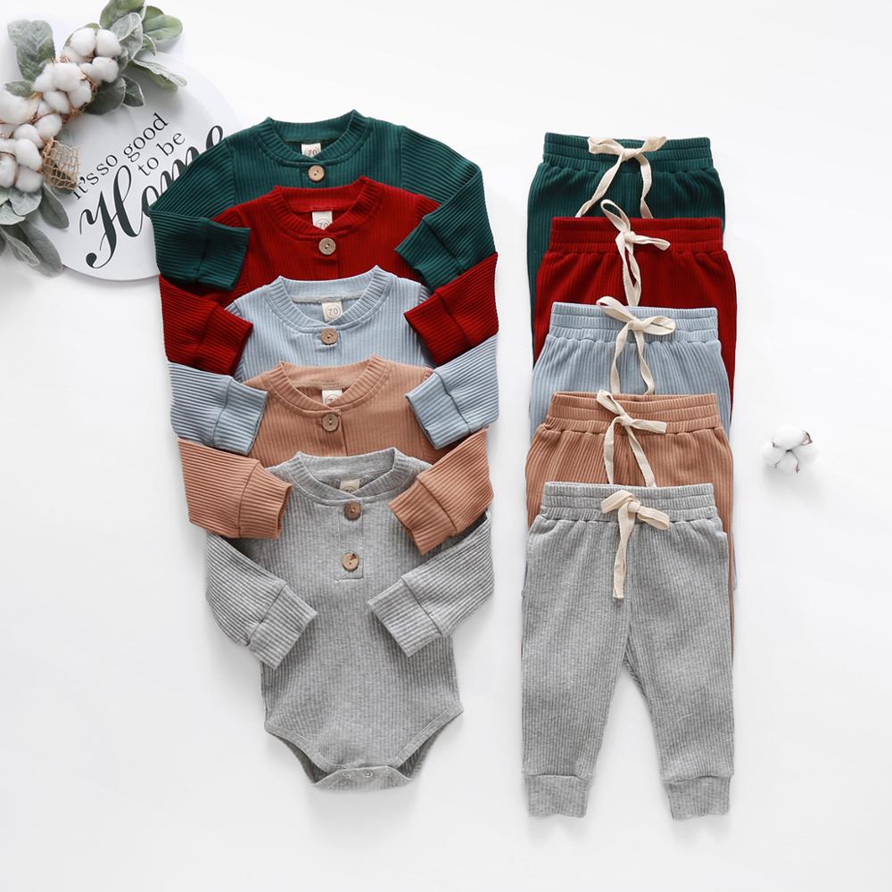 Newborn Ribbed Plaid Bodysuit & Romper