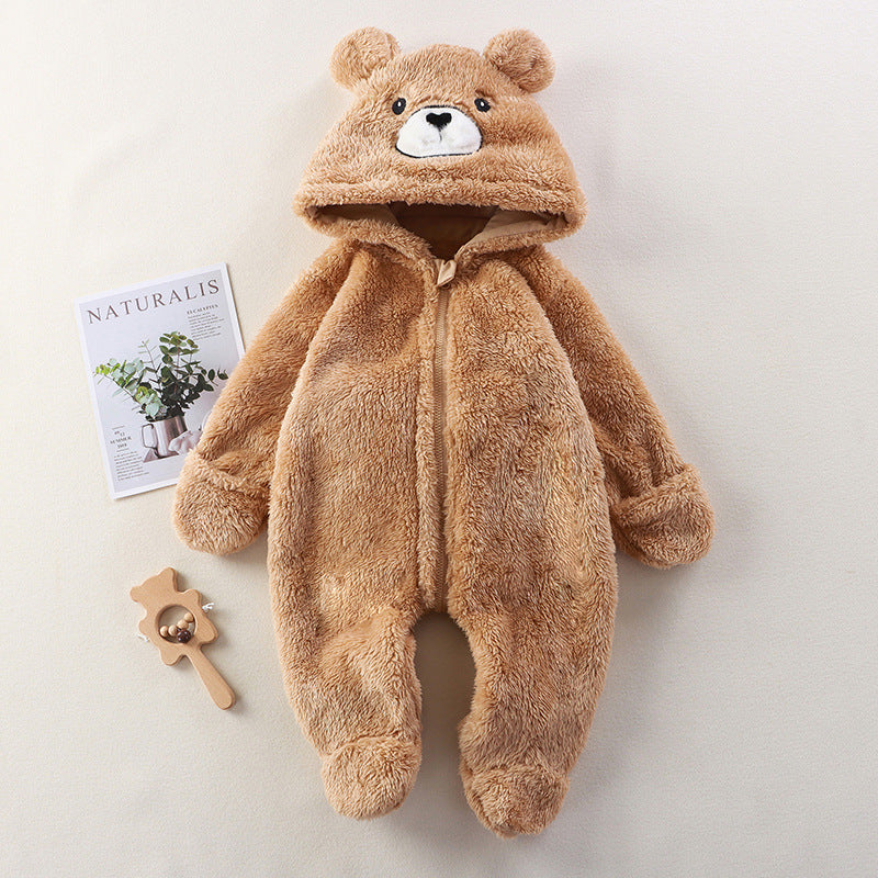 Bear Hooded Footed Jumpsuit