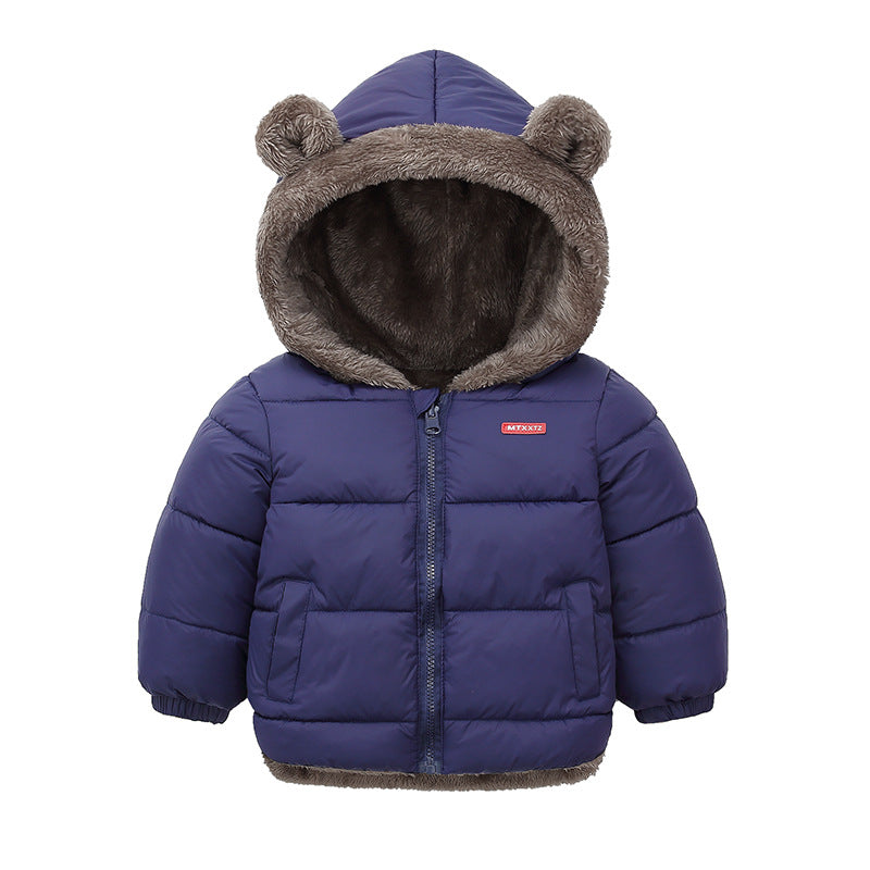 Children's Thick Hooded Fleece Coat