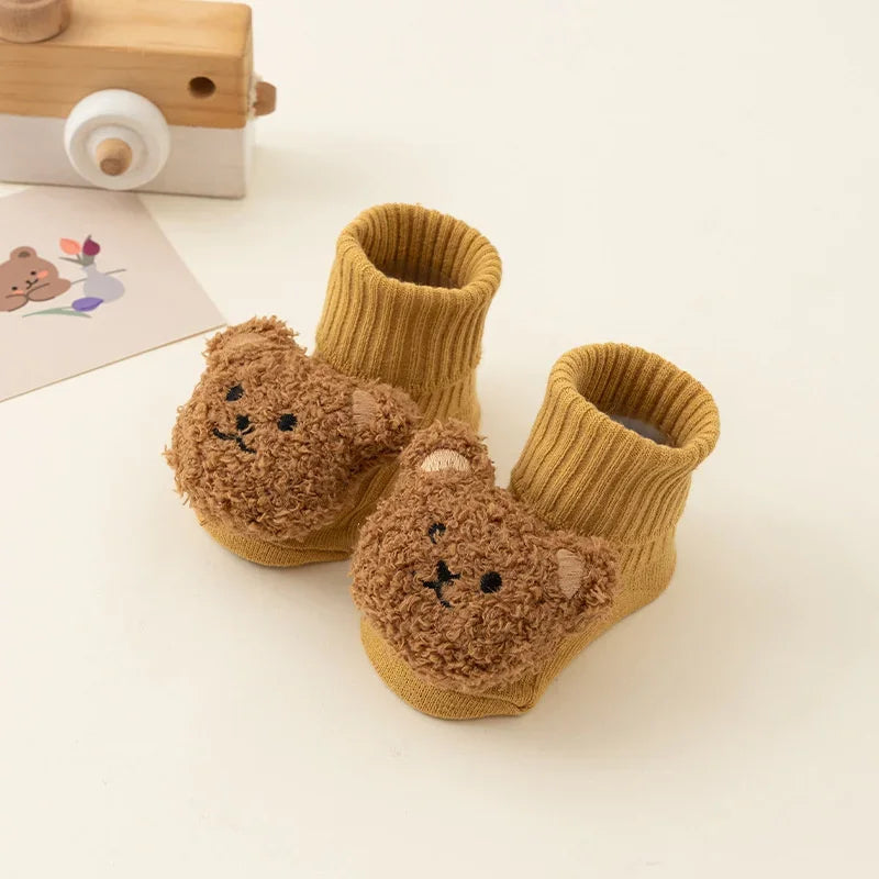 Bear Baby Anti-Slip Cotton Socks for Winter