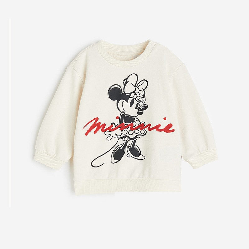 Casual Minnie Printed Sweatshirt for Girls