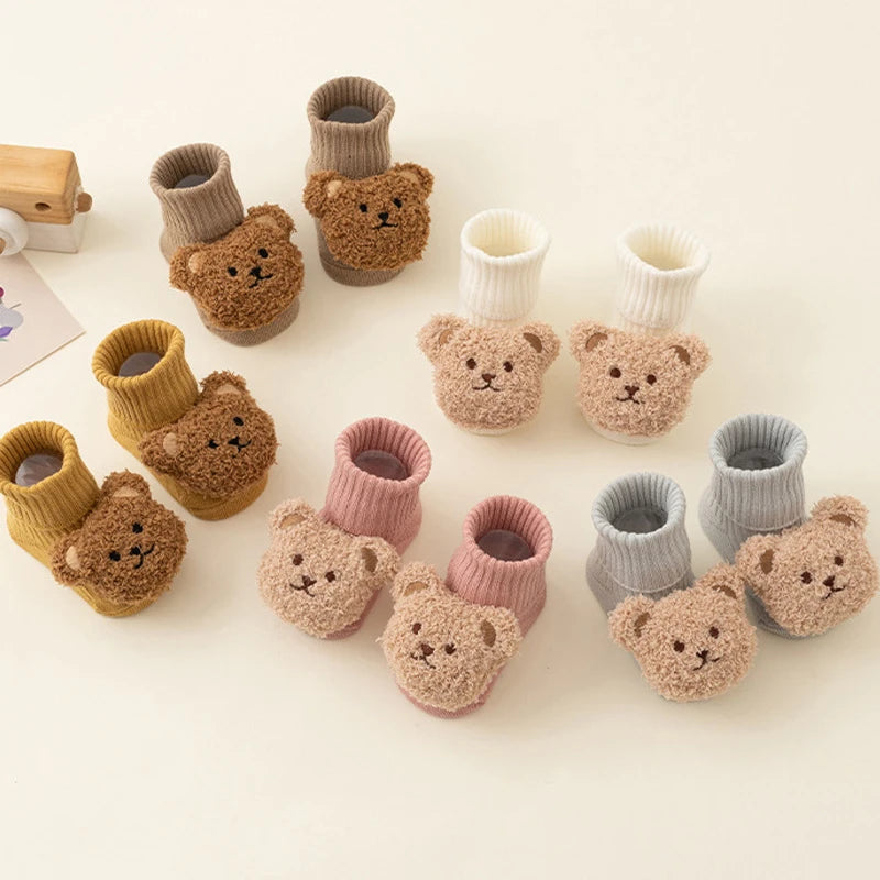 Bear Baby Anti-Slip Cotton Socks for Winter