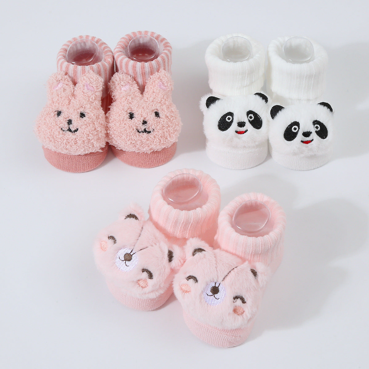 Cartoon Doll Knitted Newborn Socks for Prewalkers