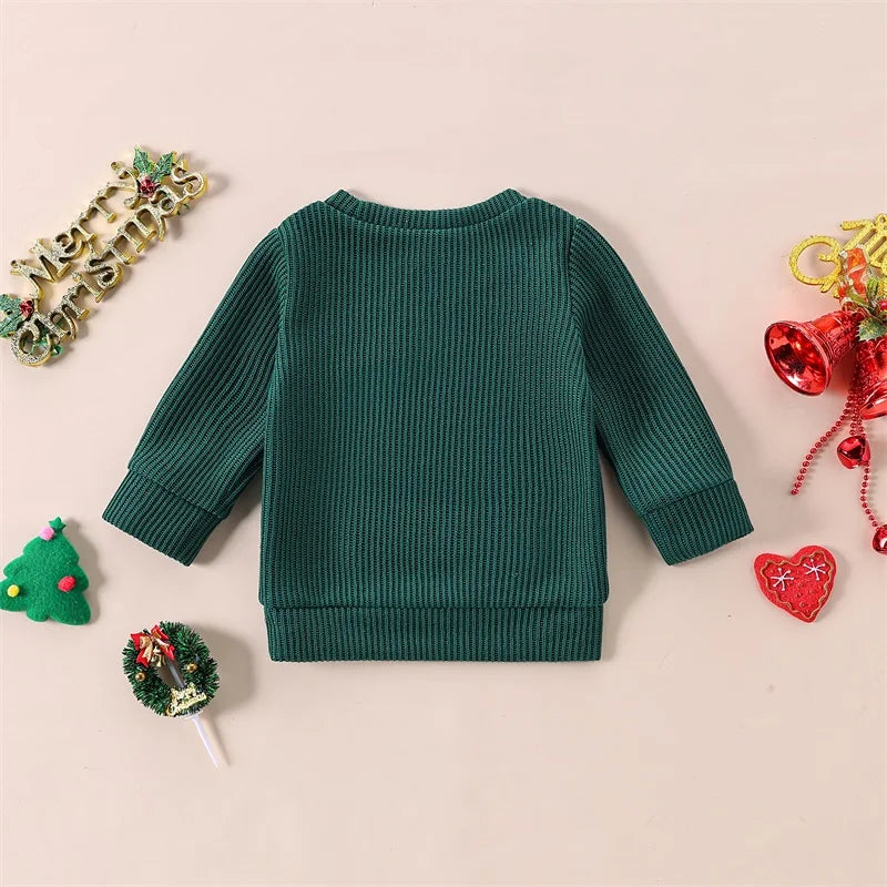 Festive Bow Embroidered Christmas Sweatshirt