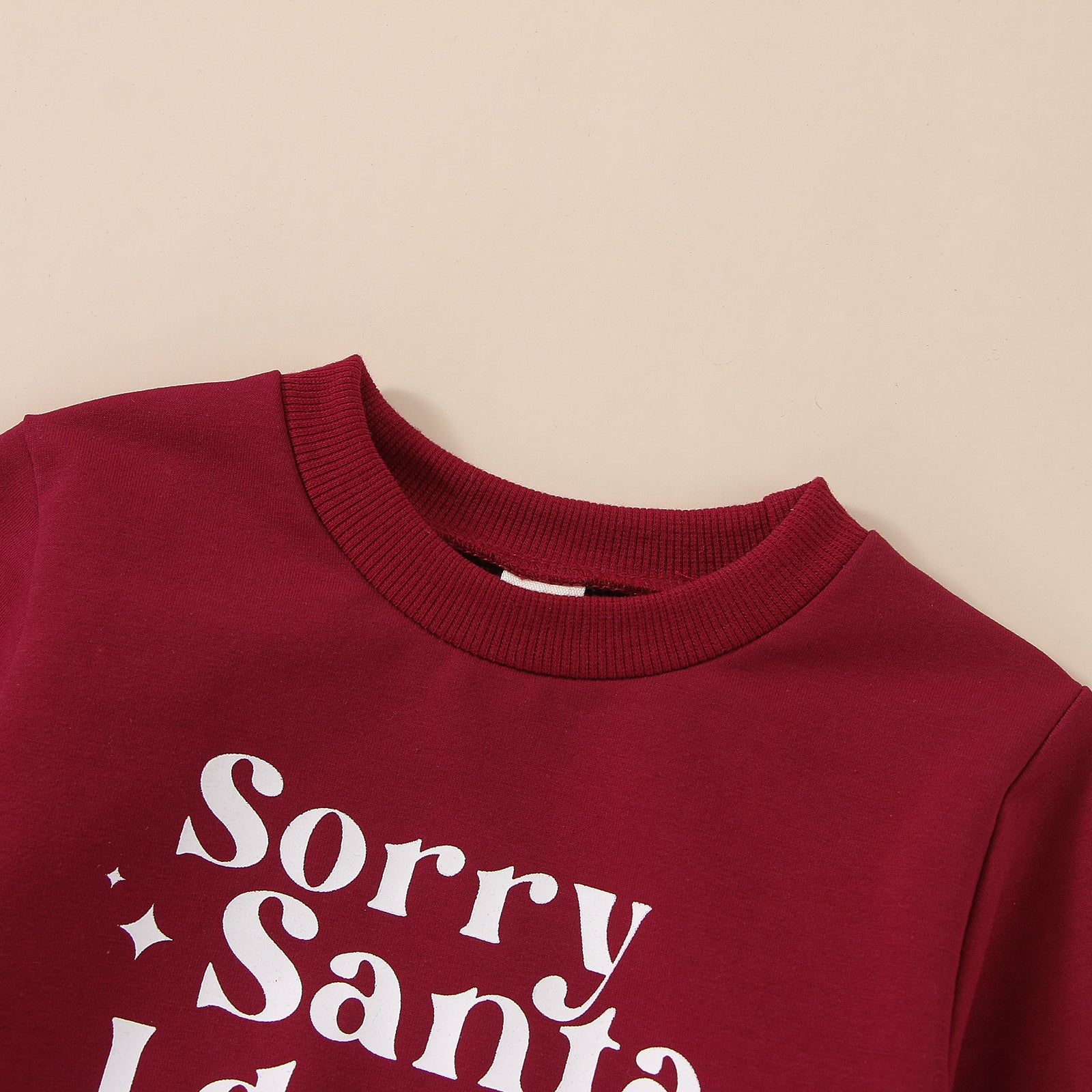 Infant Red "Sorry Santa" Letter Sweatshirt