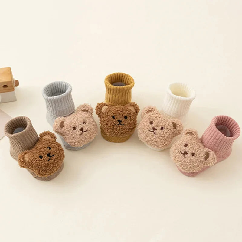 Bear Baby Anti-Slip Cotton Socks for Winter