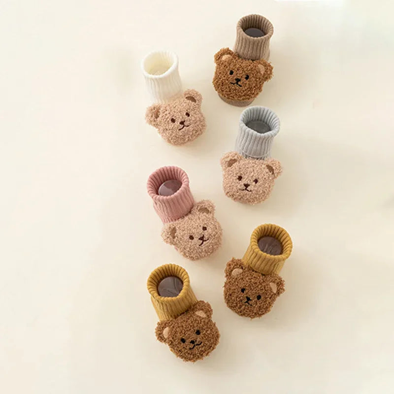 Bear Baby Anti-Slip Cotton Socks for Winter