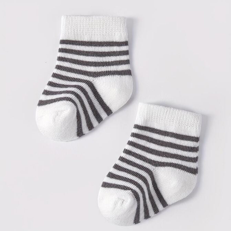 5 Pairs Star Striped Baby Socks for Autumn