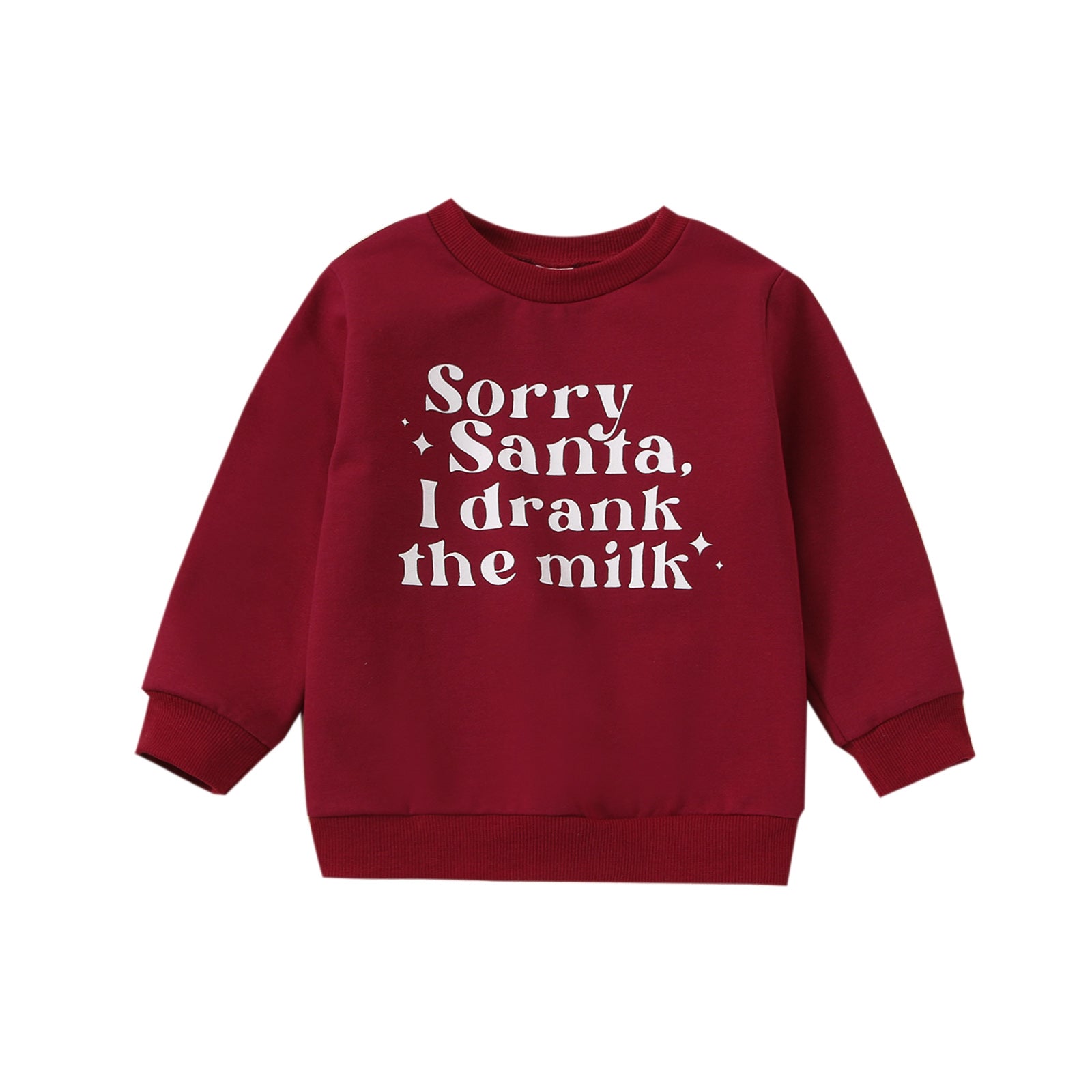 Infant Red "Sorry Santa" Letter Sweatshirt