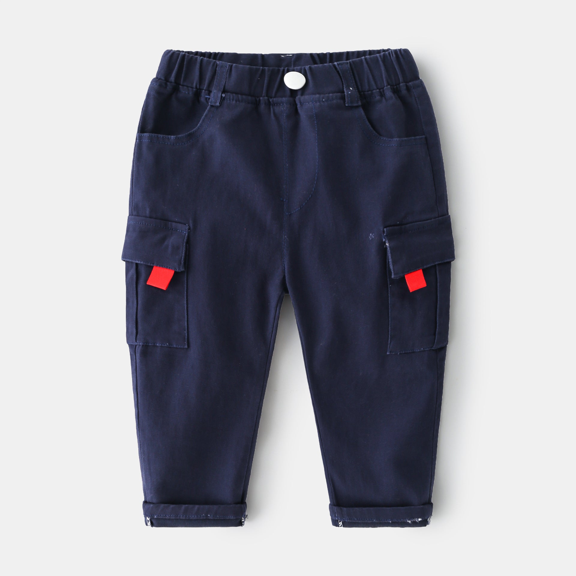 Loose Fit Cargo Pants for Boys with Multi-Pockets