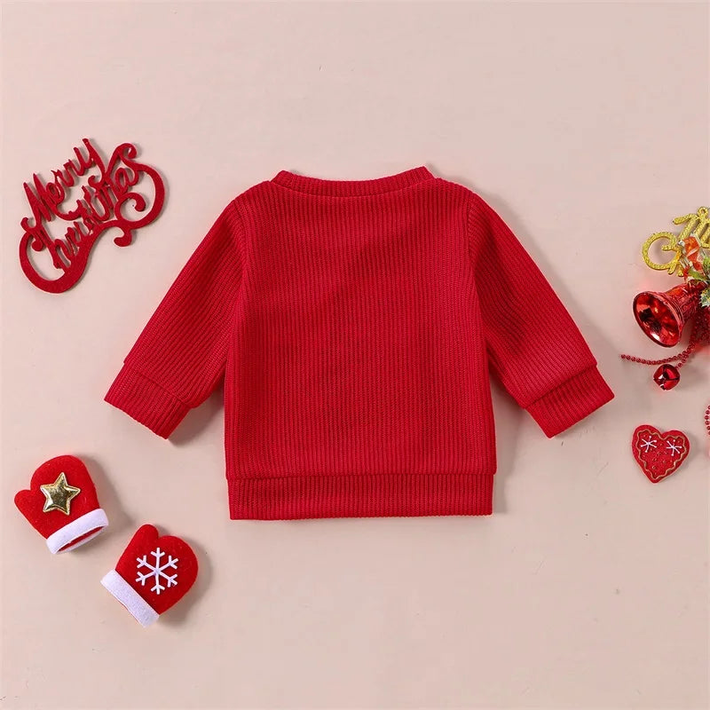 Festive Bow Embroidered Christmas Sweatshirt