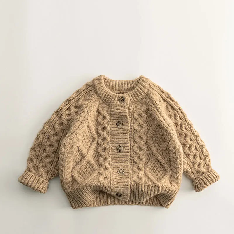 Thickened Knit Sweater Cardigan for Girls & Boys