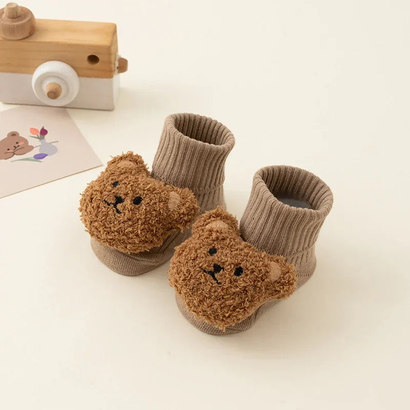 Bear Baby Anti-Slip Cotton Socks for Winter