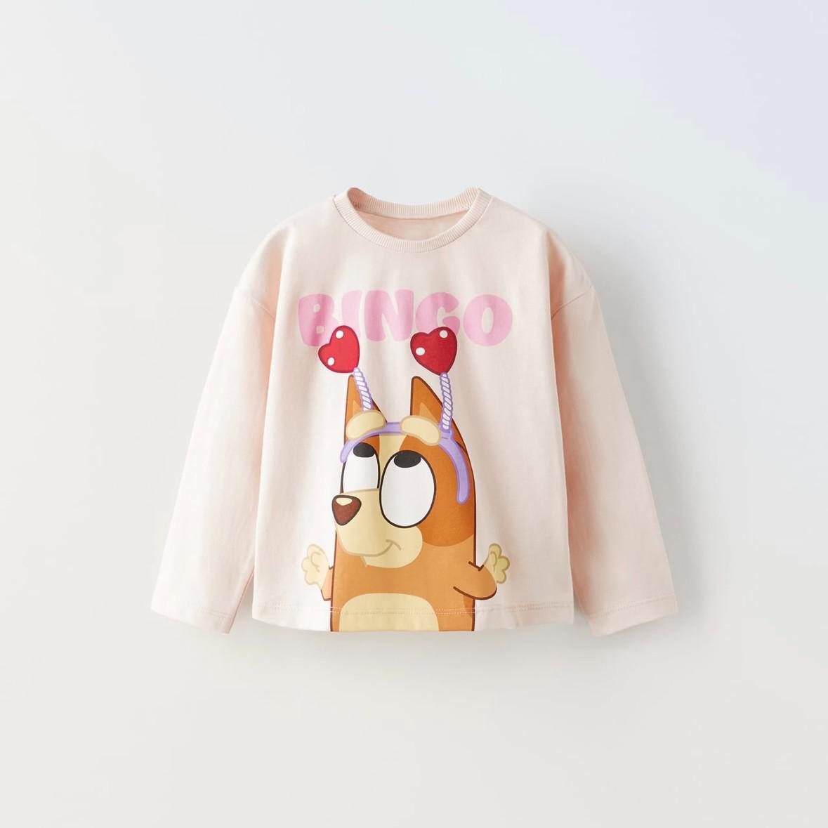 Cute Cartoon Print Crewneck T-Shirt for Kids