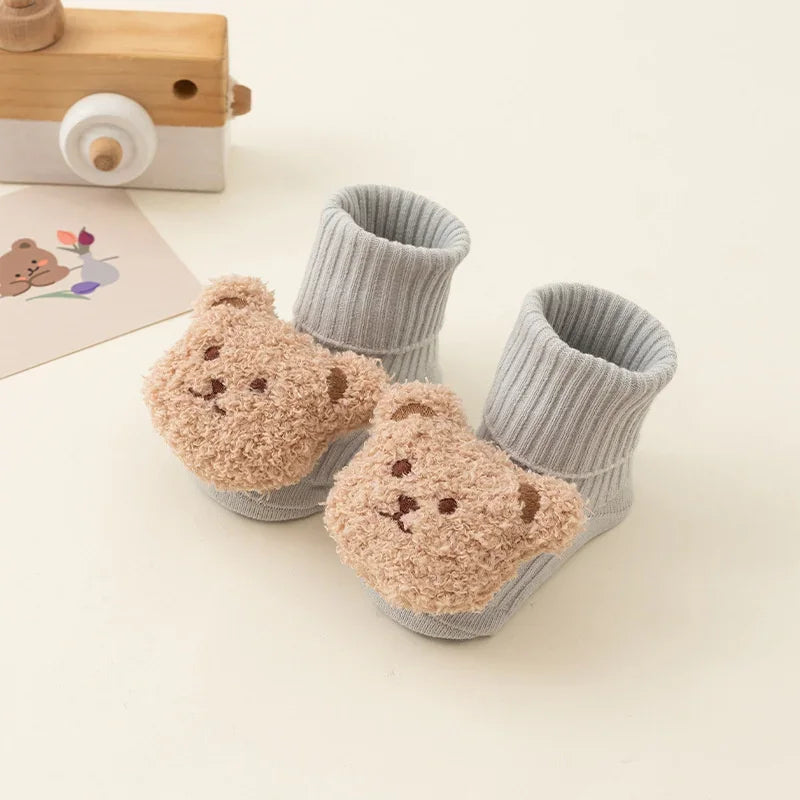 Bear Baby Anti-Slip Cotton Socks for Winter