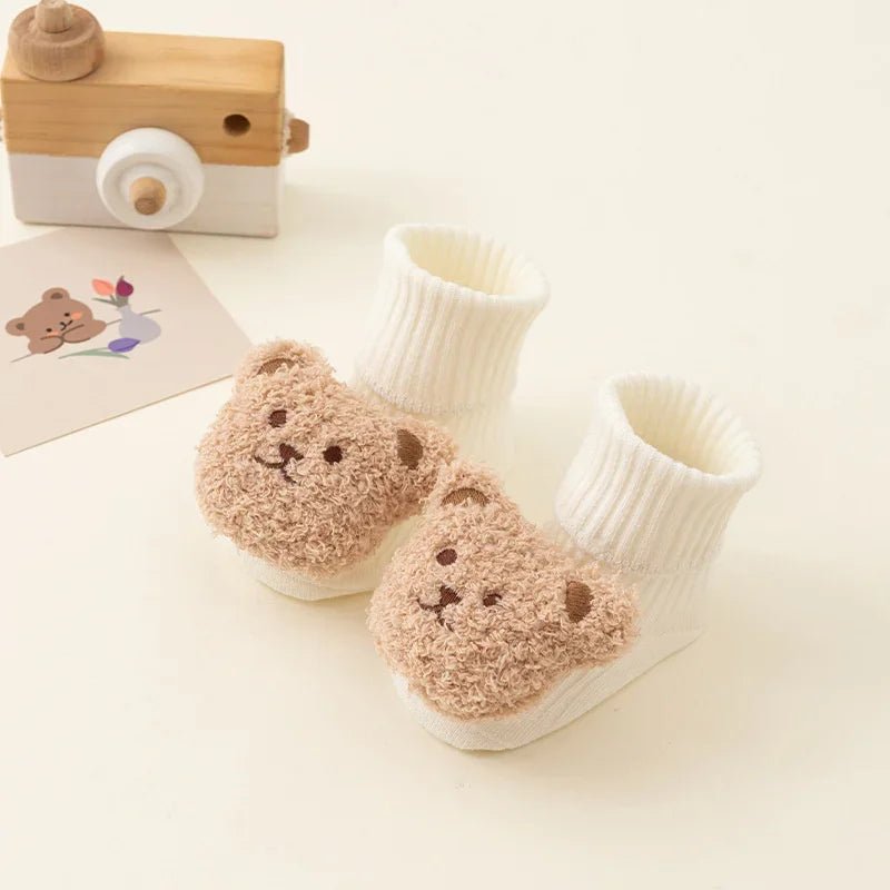 Bear Baby Anti-Slip Cotton Socks for Winter