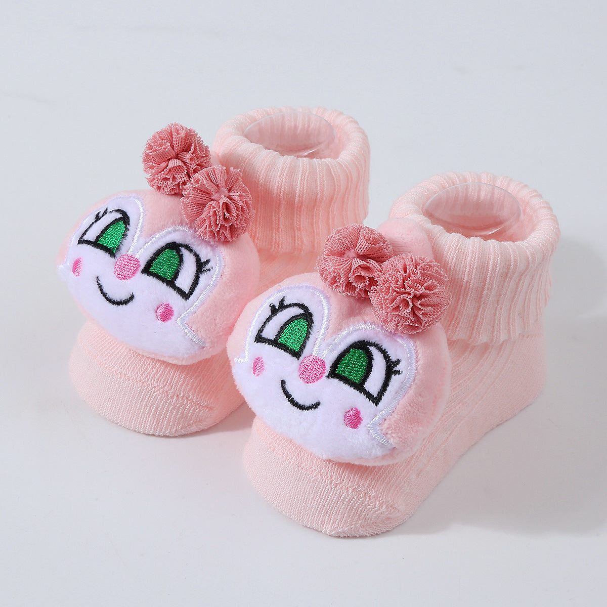 Cartoon Doll Knitted Newborn Socks for Prewalkers