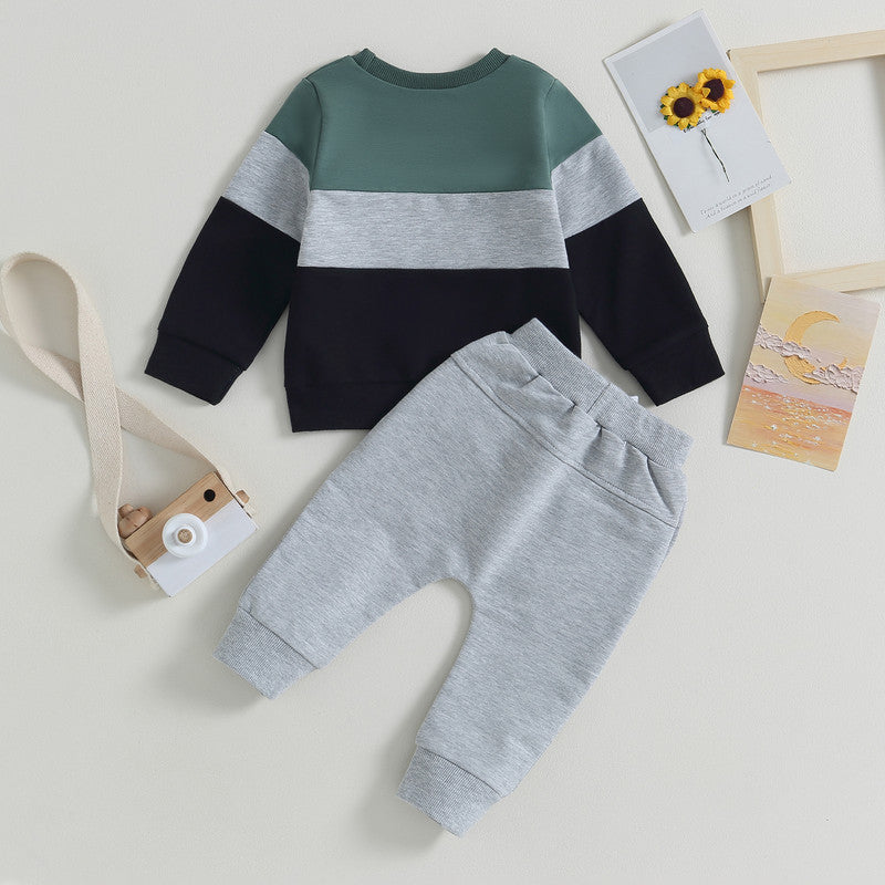 Contrast Color 2pcs Co-ord Sets for Baby Boy