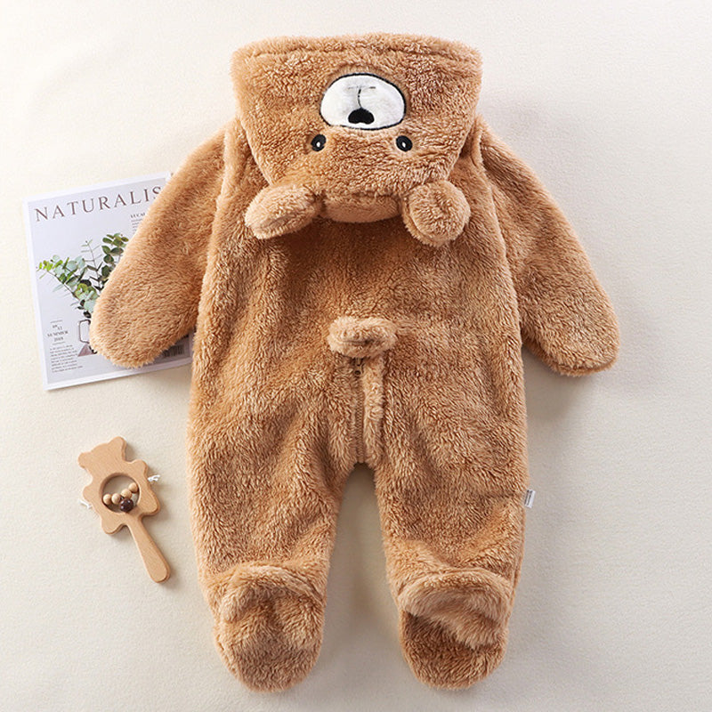 Bear Hooded Footed Jumpsuit