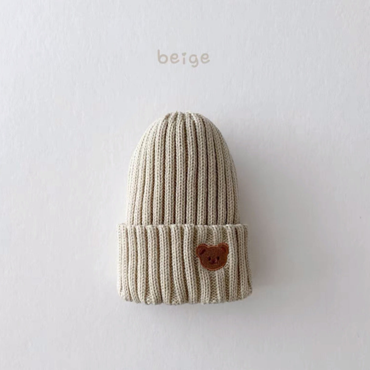 Baby Knit Hat with Bear