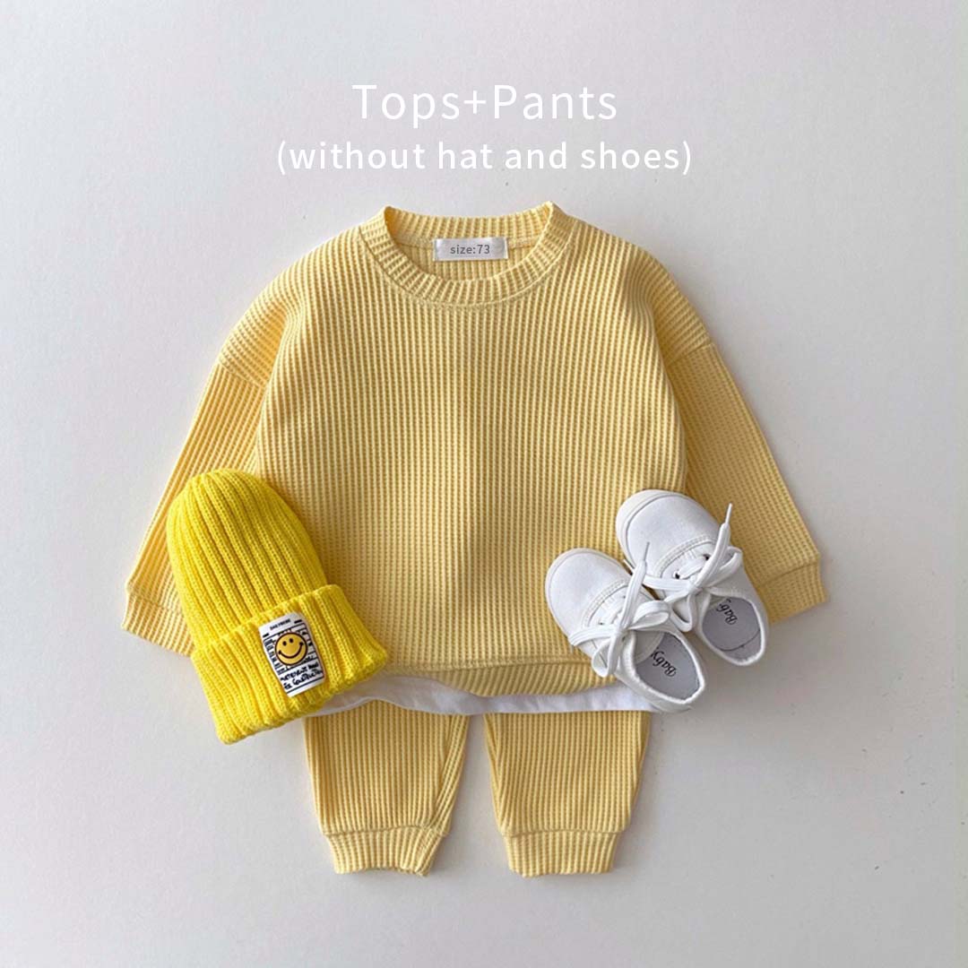 Korean Cotton Knitted Kids Co-ord Set