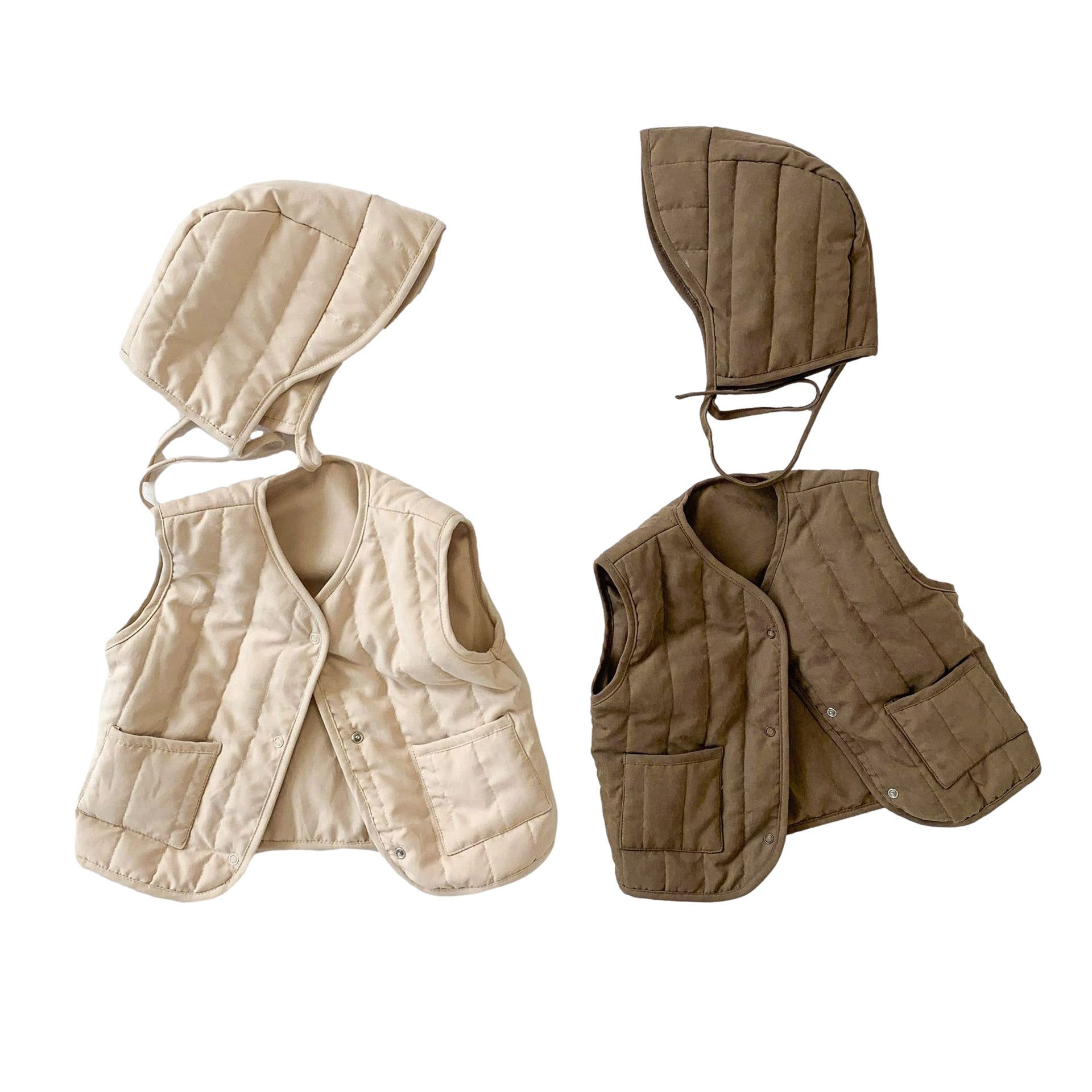 Baby 2-Piece Vest & Hat Set - Warm Winter Jacket