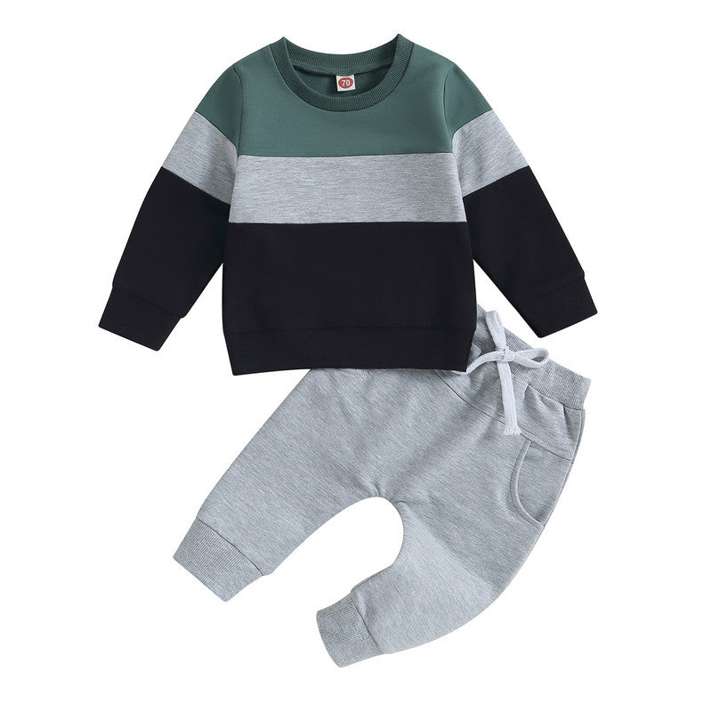 Contrast Color 2pcs Co-ord Sets for Baby Boy