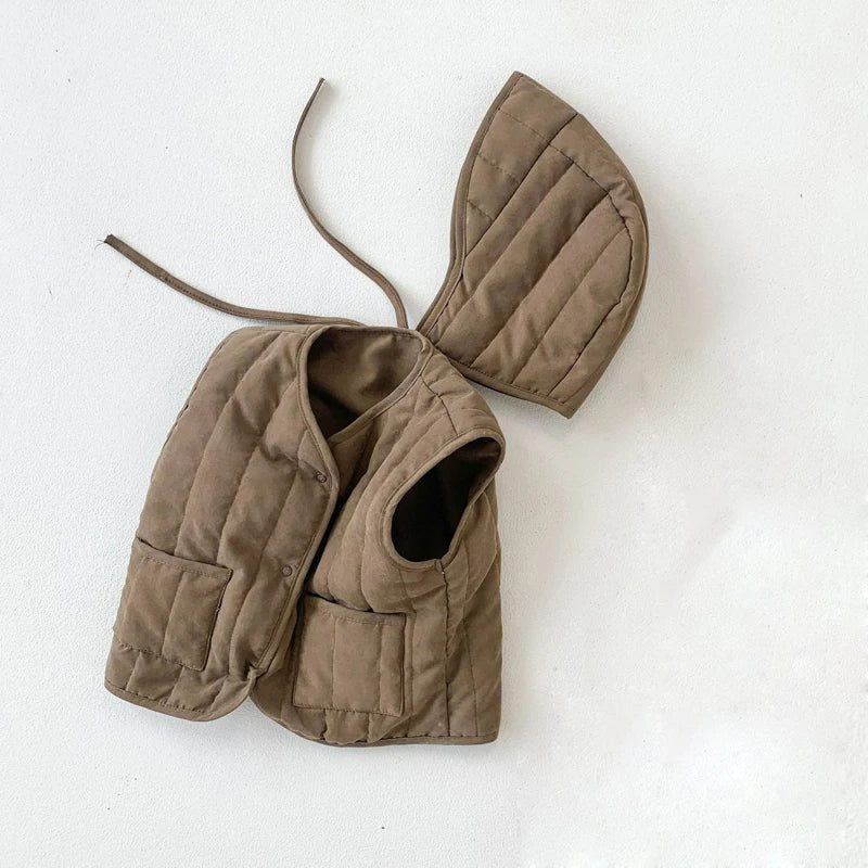 Baby 2-Piece Vest & Hat Set - Warm Winter Jacket